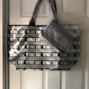 VS tote bag with matching wristlet.
